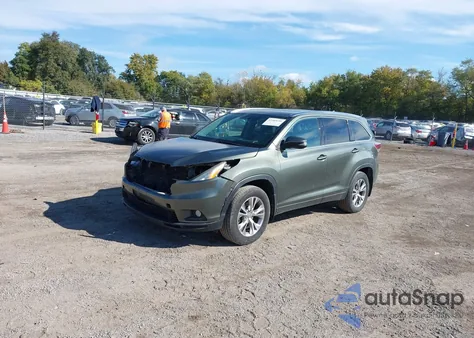 2014 Toyota Highlander Xle V6 из США, поврежденный, VIN 5TDJKRFH4ES022684